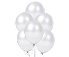 Gifts 4 All Occasions Limited SHATCHI-1023 Luftballons, Perlweiß, Metallica, 30,5 cm, 10 Stück