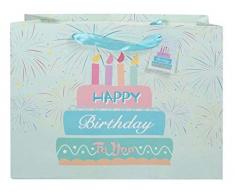Idena 31425 Geschenktasche FSC-Mix Happy Birthday