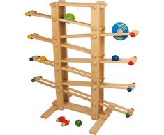 small foot 2484 Kugelbahn Gigant aus Holz, mit 6 verschiedenen Rollelementen, schult die Motorik
