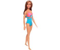 Barbie GHW40 Beach Puppe mit blauem Badeanzug