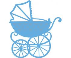 Marianne Design Creatables Elines Kinderwagen - Stanzschablone und Prägeschablone für die Kartengestaltung und Scrapbooking, Metal, Blue, 7.3 x 8.2 x 0.4 cm