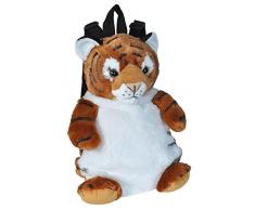 Wild Republic 20883 Tiger Plüschtier, Kuscheltier, Rucksack Stofftier, 36 cm, Multi