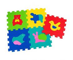 Globo Toys Globo – 5049 32 x 32 cm VITAMINA _ G Tiere Puzzle Fliesen (5-teilig)