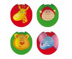 Lampion Safari-Motiv mit Tieren - Ø 25 cm, sortiert