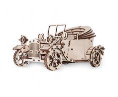 Eco Wood Art 4347141397 EWA EcoWoodArt 3D Holzpuzzle für Jugendliche und Erwachsene-Mechanisches altes Automodell-Retroauto DIY-Bausatzt, Selbstmontage, kein Kleber erforderlich