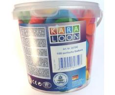 Karaloon D07099 - 100 Ballons im Eimer 18 cm , sortiert