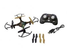 Revell Control RC Quadrocopter 23860 Air Hunter, Camouflage Design, für Einsteiger und Fortgeschrittene, ferngesteuert mit 2,4 GHz Fernsteuerung, sehr einfach zu fliegen, Headless-Mode, Rotorschutz, wechselbarer Akku, LED-Licht,