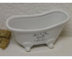 Seifenschale weiß Keramik Schale Badewanne 20x9x10cm Badezimmer Dekoration Wanne Behälter