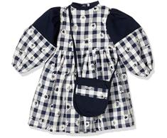 Puppenmode Sturm 1393-2 Kleid mit Tasche für Puppen, Blau