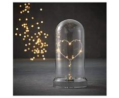 Edelman Glocke mit Herz LED Batteria-Luce weiß kaltweiß und Timer Weihnachten Mehrfarbig 8718861432459