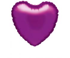 Betallic F10001H - Folienballon 18 Zoll - Herz, Purple
