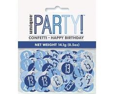 Unique Party 83835 Konfetti, blau/silber