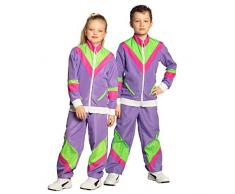 Boland 88522 - Kinderkostüm 80er Jahre Trainingsanzug mit Taschen, Jacke und Hose, verschiedene Größen, Campinganzug, Jogginganzug, Retro Style, Sportler, Gruppenkostüm, Motto Party, Karneval