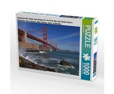 CALVENDO Puzzle Eindrucksvolle Golden Gate Bridge mit Fort Point über das Golden Gate in Kalifornien, San Francisco. Meer, Wasser, Ruhe, Architektur 1000 Teile Lege-Größe 64 x 48 cm Foto-Puzzle Bild von Markus Pitzer