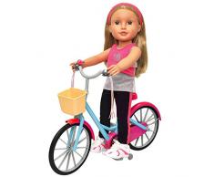 The New York Doll Collection E133 Puppenfahrrad-Fahrrad mit Luftschlangen und Korb für 45,7 cm große Puppen