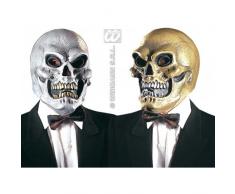 WIDMANN Totenkopf-Masken Gold/Silber Halloween Totenköpfe & Skelette Masken Augenmasken & Verkleidungen für Maskenade Kostüm Zubehör