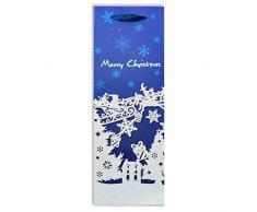 Gifts 4 All Occasions Limited SHATCHI-459 Geschenktüten für Weinflaschen, 3 Stück, Blau