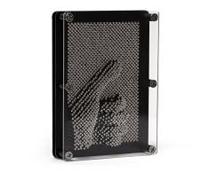 Relaxdays Pin Art 3D Nagelbrett 13 x 18 cm Pinpression zum Gestalten kreativer Figuren & Abbildungen von Hand, Gesicht uvm. kreatives Nagelspiel für Pinscreen Skulpturen & Abdrücke auf Metallstiften