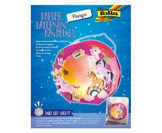 folia 68106 - Laternen - Bastelset, Ponys, inklusive Laternenstab und LED-Licht