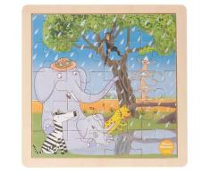 Wild Republic 86068 - Mama Mirabelles Tierkino, Holzpuzzle, Regentag, 20 Teile - National Geographic Kids Entertainment