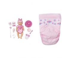 Zapf Creation 824368 Baby Born Soft Touch Girl Blue Eyes Puppe, bunt & Creation 815816 - Baby born, Windeln