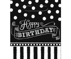 Kleine Geschenktüten für Geburtstagspartys 10.2 and 3 3/4 schwarz / weiß