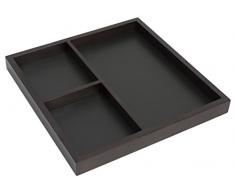 SECURIT Room Service Kreidetafel Tablett, Doppelseitig Schreiben Oberfläche, Dunkelbraun, 40 x 40 cm, Holz, Schwarz, 44 x 44 x 7 cm