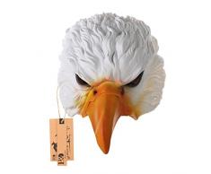 Hyaline und Dora halbe Latex-Gesichtsmaske für Erwachsene, weißer Adler, für Halloween, Masquerade, Theater