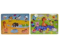 Item Puzzle Holz Tiere, Mehrfarbig (JE-145210)