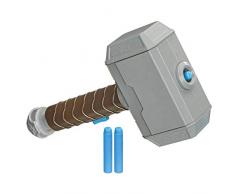 NERF Power Moves Marvel Avengers Thor Power Hammer, NERF Dart-Abschuss Spielzeug für Kinder, Rollenspiel, Spielzeug für Kinder ab 5 Jahren