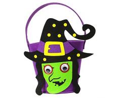 Widmann 01346 Süßes oder Saures Hexen Korb, Unisex-Kinder, Mehrfarbig