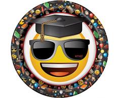 23 cm Emoji-Graduation Party Teller, 8 Stück
