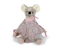 Sterntaler Schmusetuch Maus Mabel, Für Babys ab dem 1. Monat, Größe M, 36 cm, Grau/Mehrfarbig