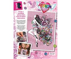 MAMMUT 8311809 - Sequin Art Teen Craft, Paillettenbild Fee, Bastelset mit Styropor-Rahmen, Bildvorlage, Pailletten, Steckstiften, Anleitung, für Kinder ab 8 Jahre
