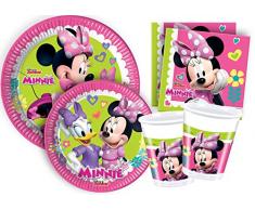 Ciao y4383 Kit Party Tisch Minnie Happy Helpers für 24 Personen, Mehrfarbig
