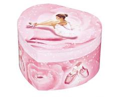 Trousselier - Ballerina - Musikschmuckdose - Spieluhr - Ideales Geschenk für junge Mädchen - Phosphoreszierend - Leuchtet im Dunkeln - Musik Schwanensee - Farbe rosa