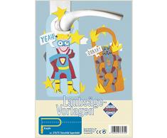 Pebaro Laubsägevorlage aus Sperrholz Motiv Türschild Held, Holz, DIN A4