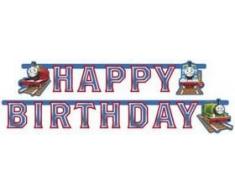 Happy Birthday Banner * THOMAS DIE LOKOMOTIVE * als Dekoration für den Kindergeburtstag // Deko Lok Girlande