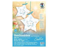Ursus 5090012 - Geschenkbox Stella, Schneestern, 5 Stück, blau