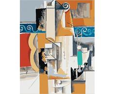 Malen nach Zahlen 40 x 50 cm Komplettset Neuerscheinungen Malset mit Holzspannrahmen Perfekt für Hobbymaler (GX3012)