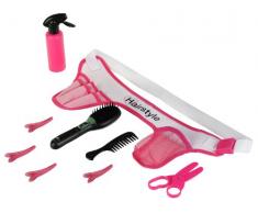 Theo Klein 5870 - Frisiergürtel mit Braun Satin Hair 7 Haarbürste, Spielzeug