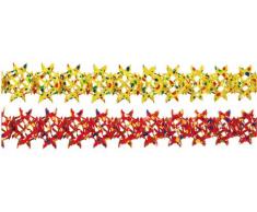Riethmüller 2810 - Girlande Konfetti, 16 cm x 4 m, schwer entflammbar, rot/gelb