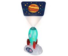 National Geographic Weltraumrakete - Projektor zum Projizieren von 24 Bildern zum Thema Weltraum inklusive integriertem Nachtlicht