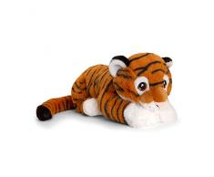 Keeleco SE6100 Plüschtier Tiger, ca. 25 cm, aus recycelten Materialien, Augen aufgestickt aus Baumwolle