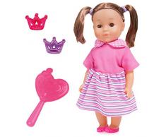 Bayer Design 93335AP Funktionspuppe Charlene Meine sprechende Freundin 33cm, Babypuppe mit Schlafaugen, spricht 50 Sätze, braune Haare