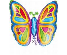 Anagram 0725401 - Party und Dekoration - Folienballon Super Shape - glänzender Schmetterling, circa 63 x 63 cm