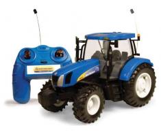 TOMY Britains Spielzeug Traktor RC New Holland Big Farm in blau - ferngesteuerter Traktor aus Kunststoff mit Fernbedienung - Trecker zum Spielen und Sammeln - ab 3 Jahre