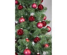 Riffelmacher 69581 Christbaumkugeln für Weihnachten, Baumkugeln aus Glas 31-teilig, Rot