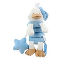Kögler 20362 Greifspirale für Babys aus weichem Plüsch, Ente in blau, zum Befestigen an Kinderwagen, Laufgitter, Babyschale und Bett, ca. 17 x 30 cm groß