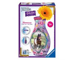 Ravensburger 12052 3D-Puzzle Girly Girl Edition Blumenvase Pferde